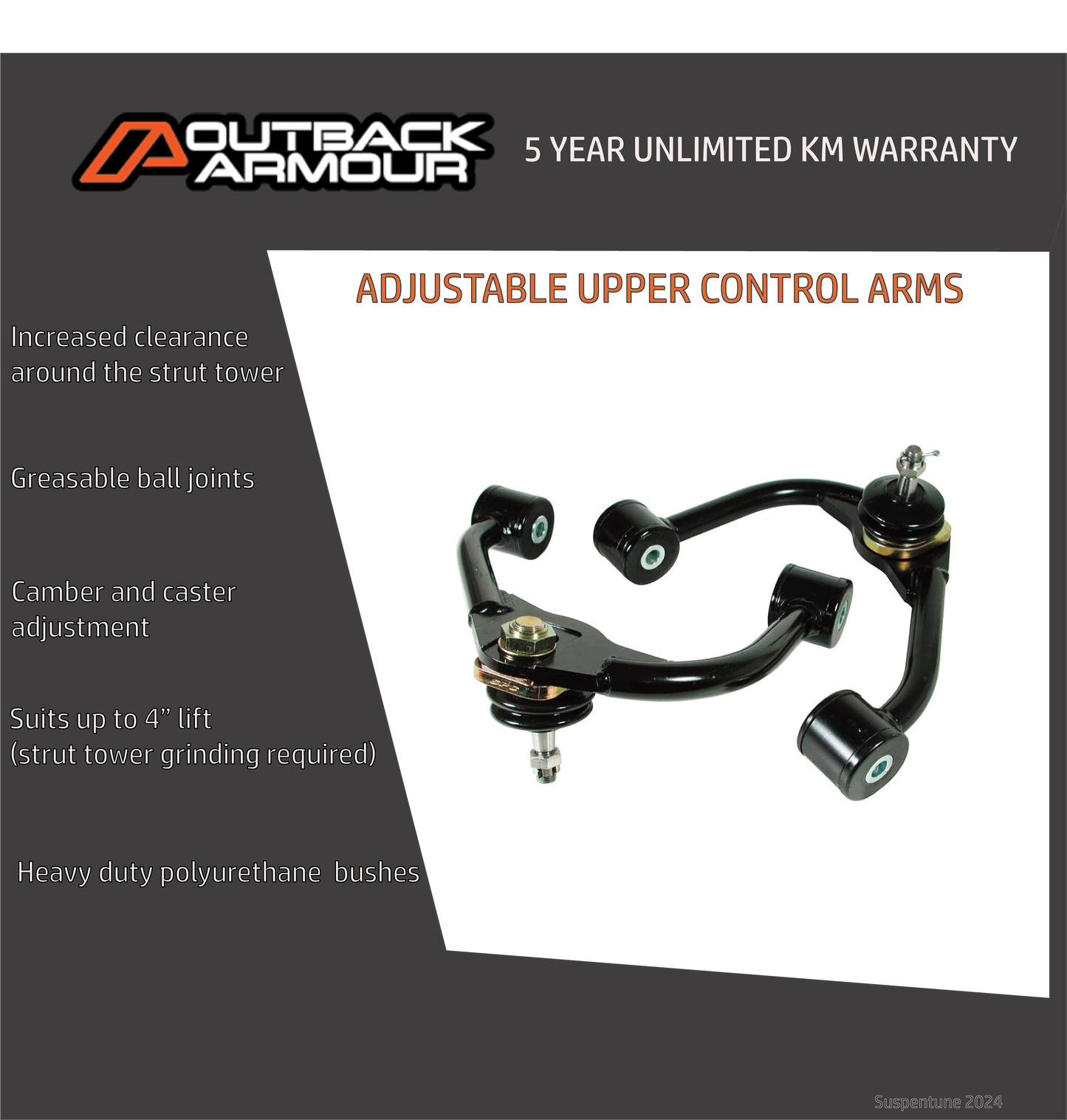 Nissan Navara NP300 Levelling Lift Kit 3" Front 2" Rear Series 1 & 2 (with long travel rear)