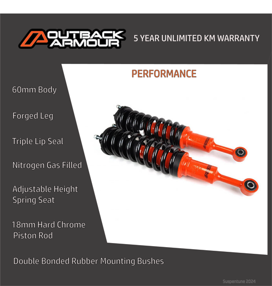 Outback Armour 150 Series Prado suspension Lift Kit