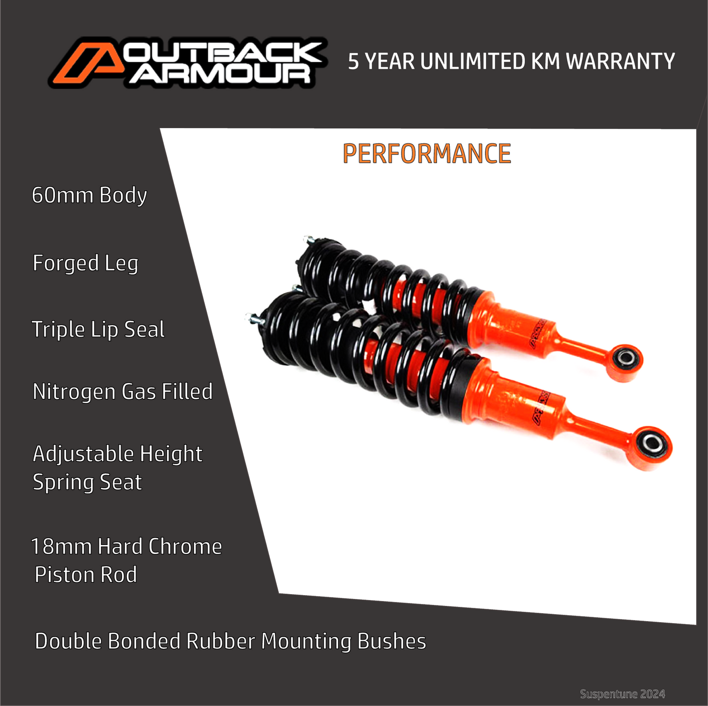 Outback Armour fortuner suspension Lift Kit