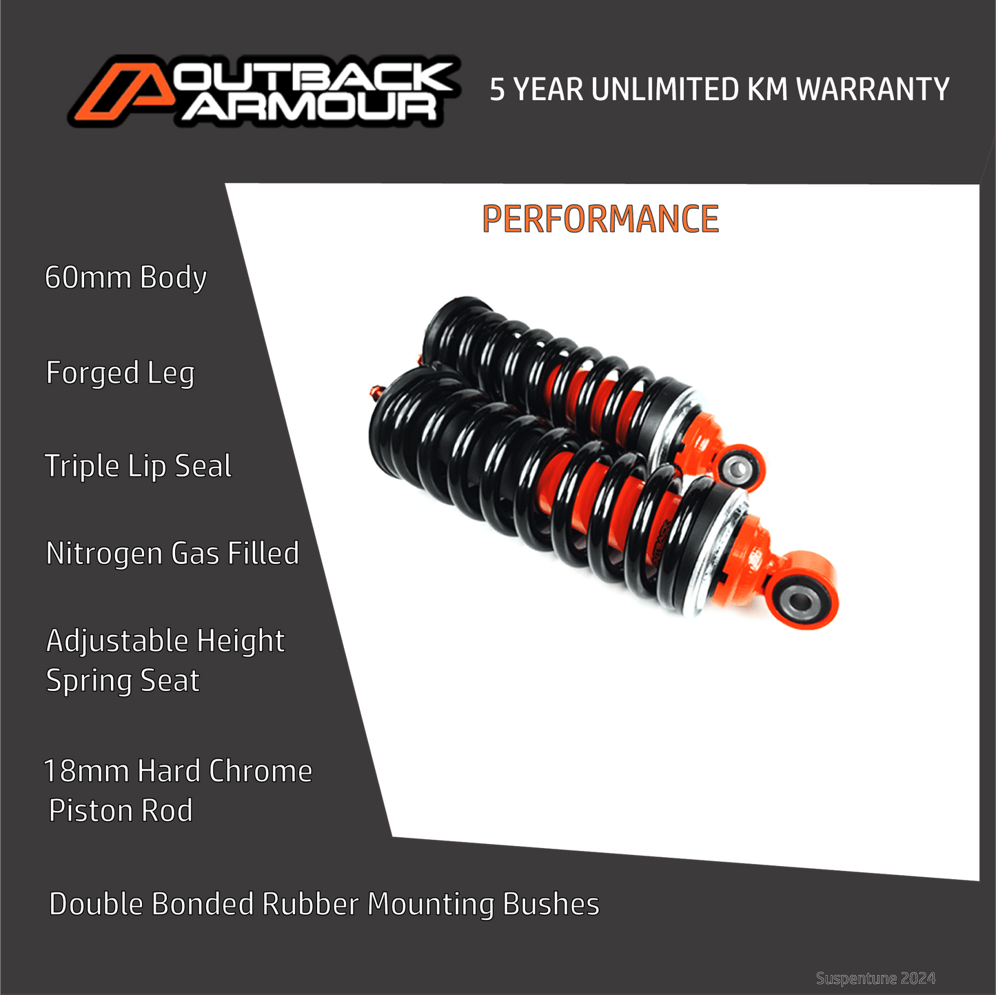 outback armour mazda bt-50 suspension lift kit 2 inch